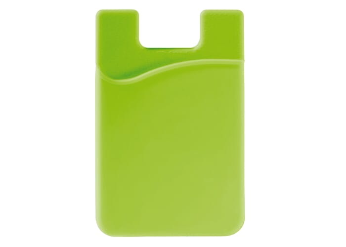 Porte-cartes smartphone publicitaire en silicone Vert clair